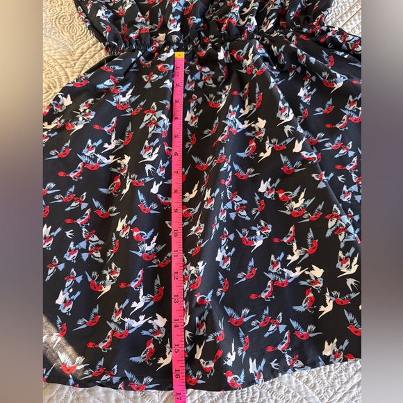 Whimsical Print Sleeveless Dress Red White & Blue - Picture 4 of 7